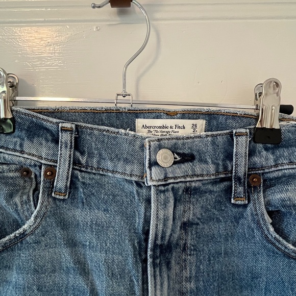 Abercrombie & Fitch The 70s Vintage Flare Ultra High Rise Jeans Size 26 (2r) - Picture 8 of 10